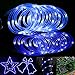 LE® 23ft LED Solar Rope Lights, Waterproof, 50 LEDs, 1.2 V, Blue, Portable, with Light Sensor, Outdoor Rope Lights, Ideal for Christmas, Wedding, Party