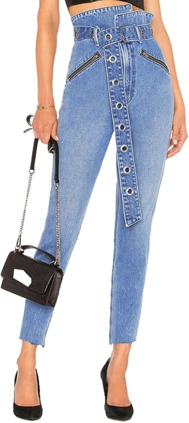 trendy high waisted jeans