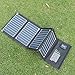 Solar Charger Sunkingdom Portable Foldable Solar Panel Charger 20W 2 USB Port with High-efficiency PowermaxIQ Technology for Iphone,Ipad,Camera,GPS,Ipod,Battery for camping (Black)