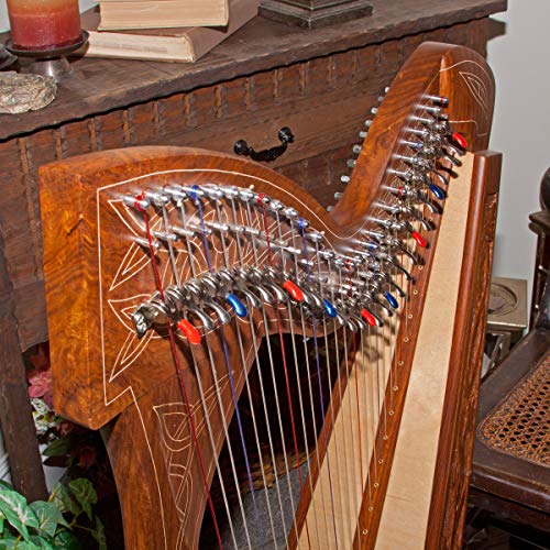 image for Roosebeck 29-String Minstrel Harp w/Chelby Levers - Vine Design