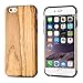 B BELK iPhone 6S Case, iPhone 6 Case, [Air to Beat] [Slim Matte] Non Slip Wood Tactile Extra Grip Rubber Bumper [Extremely Light] Soft Wood Back Cover, Fingerprint Free Flex TPU Case, Teak