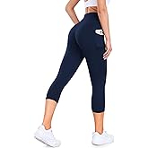 GROTEEN Leggings for Women with Pockets - High Waisted Tummy Control Yoga Pants for Running Workout
