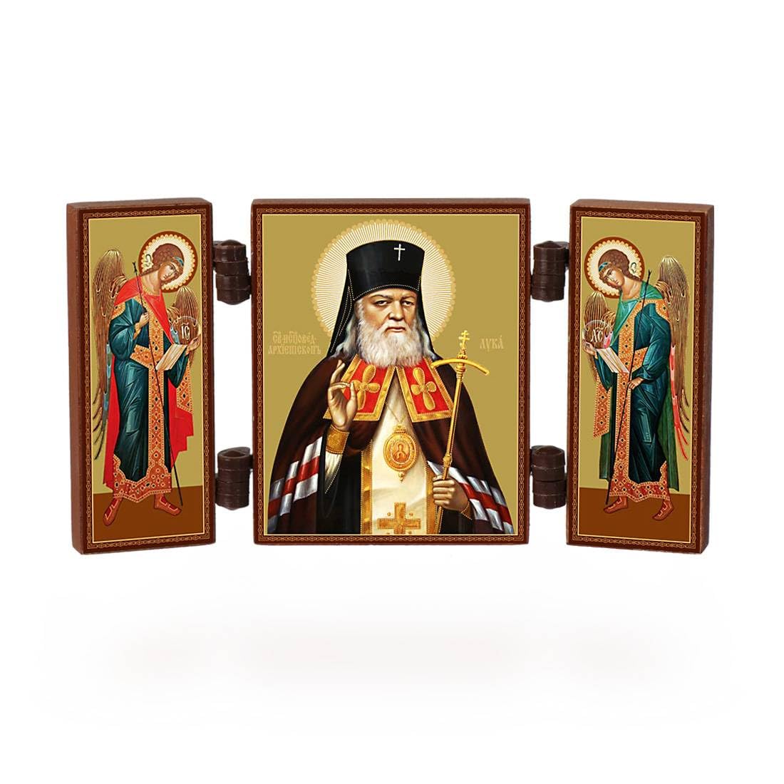 NKlaus - Saint Luke of Simferopol - Christian icon - travel altar wood triptych 36155