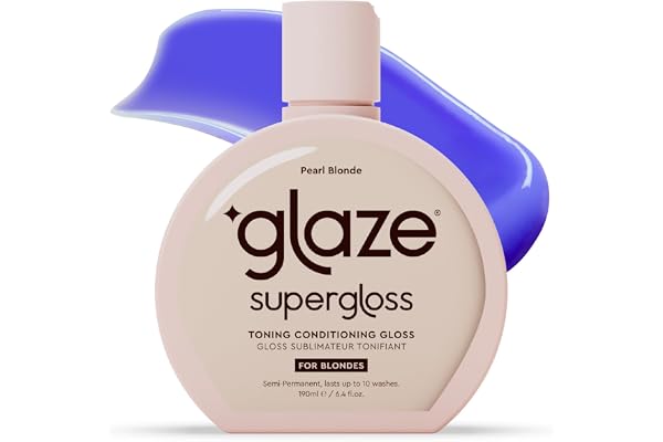 Glaze Super Gloss Colour Conditioning – Pearl Blonde for Light Blonde Hair – Semi-Permanent Purple Toning Hair Mask & Gloss t