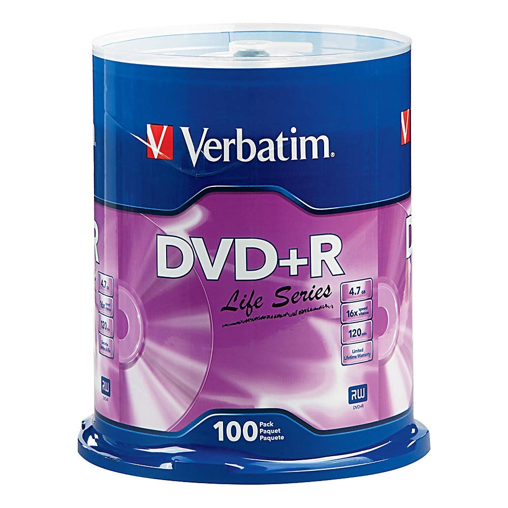 Verbatim 100Pack 16x DVD+R Disc Spindle Buy Verbatim 100Pack