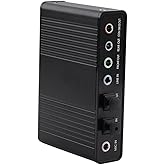 USB Sound Card,6 Channel Sound Mixing External Digital Optical SPDIF Audio Output Adapter USB Hubs Audio Adapter for laptops 