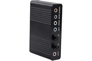 USB External Sound Card, Digital 6 Channel Sound Card, Surround Optical SPDIF Audio Sound Card Output Adapter, for PC Laptop 