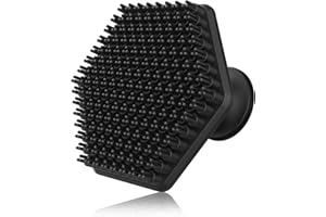 VWMYQ Silicone Face Scrubber for Men, Gentle Exfoliator Pad & Massager, Facial Cleansing Brush Silicone Face Wash Brush Removes Dead & Dry Skin (Black)