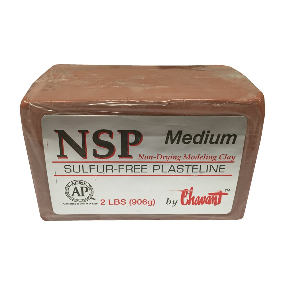 Chavant Medium 2lb Block (906g) - Sulfur-Free Plasteline Fine Art Clay