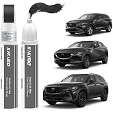 KIKIMO for Mazda Touch Up Paint(Jet Black Mica(41W)) | Car Paint Repair Kit for Mazda, 2 In 1 Scratches Repair with Pen Tip and Brush, Color-Matched for Quick &amp; Easy Fix