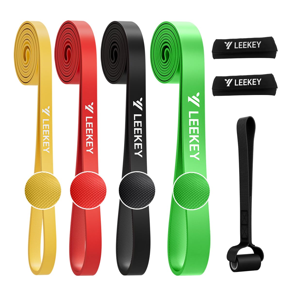 LEEKEY Resistance Bands, Exercise Bands,Pull Up Assist Bands - Bands for Working Out,Band for Men and Women Fitness Training, Physical Therapy,Home Workouts Image