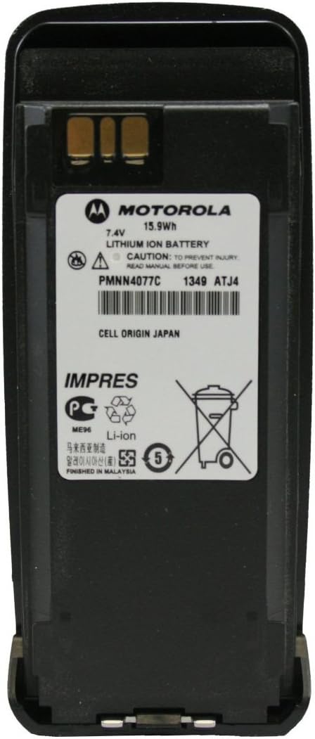 Motorola Original PMNN4077 PMNN4077C IMPRES Li-ion 7.4V 2240mAh Battery - Compatible with XPR6100 XPR6300 XPR6350 PR6380 XPR6500 XPR6550