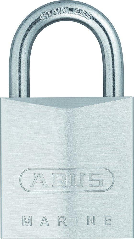 ABUS Marine padlock 75IB/50 - weatherproof - brass lock body with nickel pearl coating - ABUS security level 7 - silver