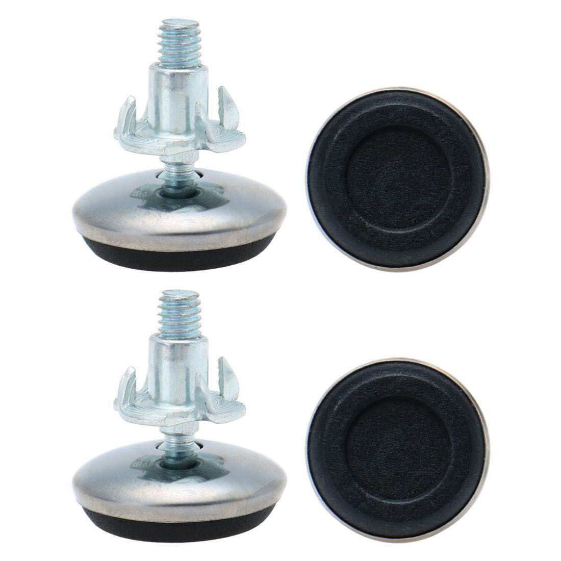 Sourcingmap M6 x 13 x 30mm Furniture Leveling Feet Floor Protector Adjustable Leveler for Table Chair Leg 4pcs