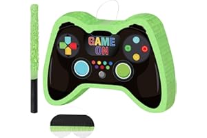 ABILAT Video Game Controller Pinata with Pinata Stick and Blindfold for Boys Kids Birthday Party Decorations Video Game Party Supplies Carnival Activity Decorations