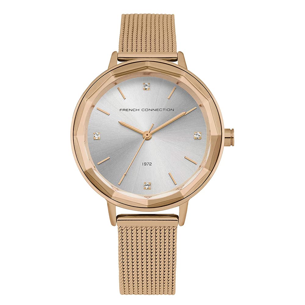French Connection Womens Analogue Classic Quartz Watch with Stainless Steel Strap FC1318RGM