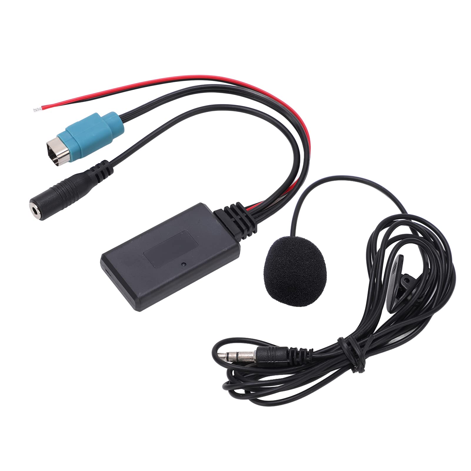 AUX IN Bluetooth Module,Bluetooth AUX IN Cable Adapter Stereo Full Speed with Removable Microphone Replacement for Alpine 2009‑up