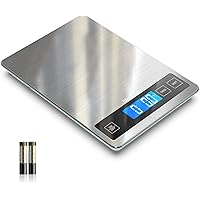 Nicewell Food Scale, 22lb Digital Kitchen Scale Weight Grams and oz for Cooking Baking, 1g/0.1oz Precise Graduation, Stainles