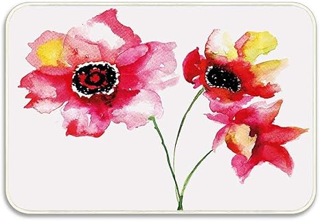 Amazon ユリの花ぼやけたぼんやりとした水彩画自然エッセンス美しさ咲く画像屋内 屋外玄関滑り止めエントランスラグフロアマット家の装飾外玄関マット 60x40cm 玄関マット オンライン通販