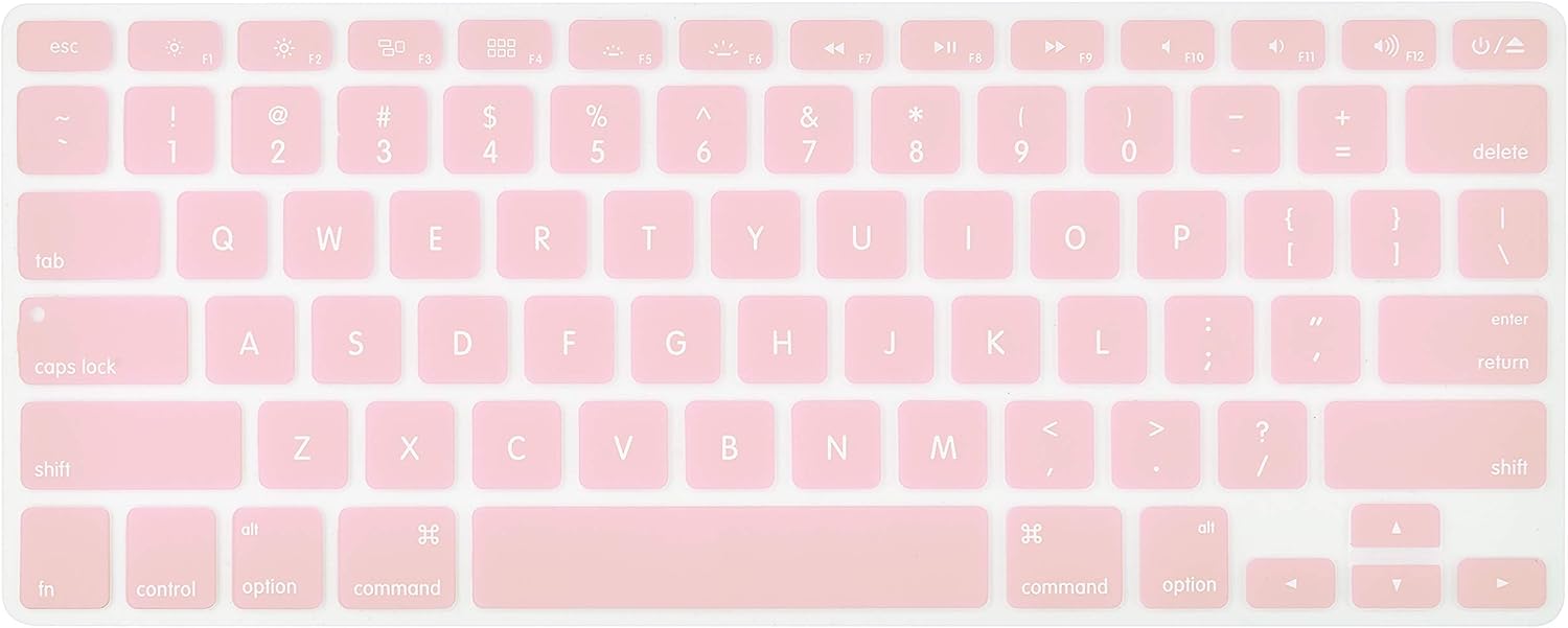 LuvCase Keyboard Cover Compatible with MacBook Pro 13/15 Inch (with/Without Retina Display, 2015 or Older Version),Older MacBook Air 13 Inch (A1466 / A1369, Release 2010-2017)(Rose Quartz)