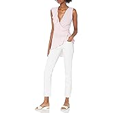 BCBGMAXAZRIA Womens Woven Asymmetrical Wrap TopShirt