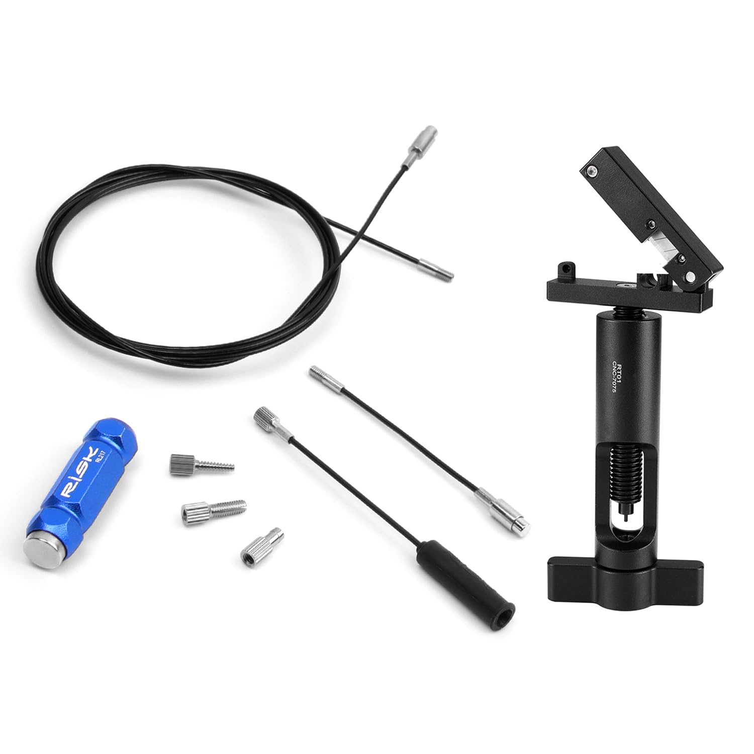 BESNIN Internal Cable Routing Kit, Bike Frame Fishing Tool for Hydraulic Brake Hose, Gear & Brake Cables, Di2 E-Tube Wires with Barb Driver & Hose Cutter (Pro Kit, Routing Tool + Black Hose Cutter)