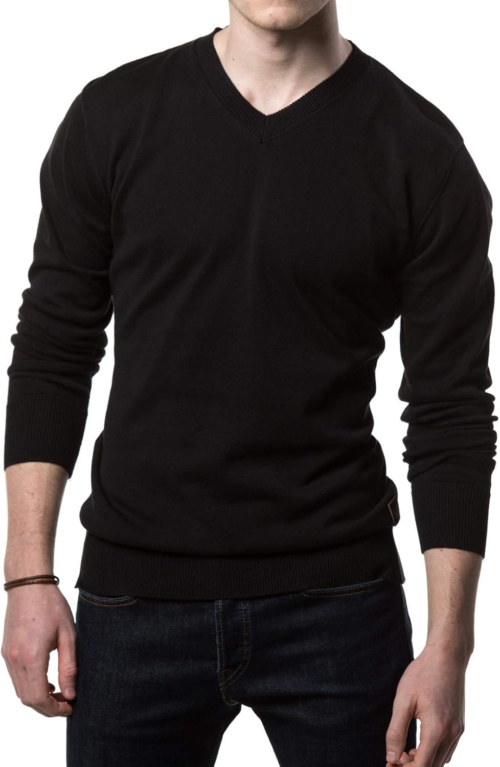lightweight v neck sweater mens