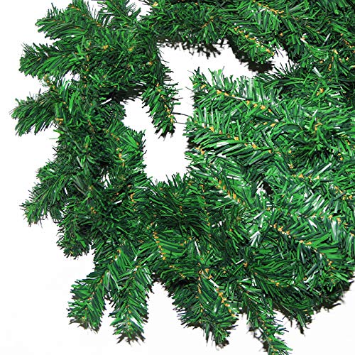TKK 9ft Christmas Green Garland Xmas Pine Garland Wreaths Ornament (Green Garland, 1 Pack)