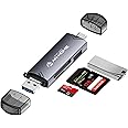 AnHome SD Card Reader USB C 6 in 1 OTG Memory Adapter Connector USB 3.0 USB C Micro USB Supports SD/MicroSD/SDXC/SDHC/MMC/RS-MMC/UHS-I Compatible with MacBook iPad Pro, Android Phone, PC, Laptop etc