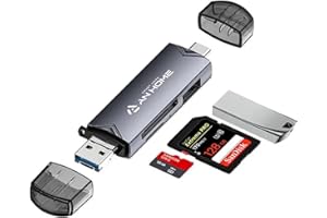 ANHOME SMART HOME AnHome SD Card Reader USB C 6 in 1 OTG Memory Adapter Connector USB 3.0 USB C Micro USB Supports SD/MicroSD/SDXC/SDHC/MMC/RS-MMC/UHS-I Compatible with MacBook iPad Pro, Android Phone, PC, Laptop etc