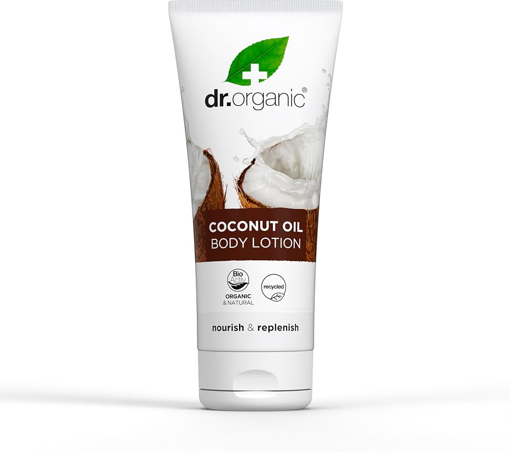 Dr. Organic Coconut Oil Lotion 200ml Moisturising Natural Cruelty-Free