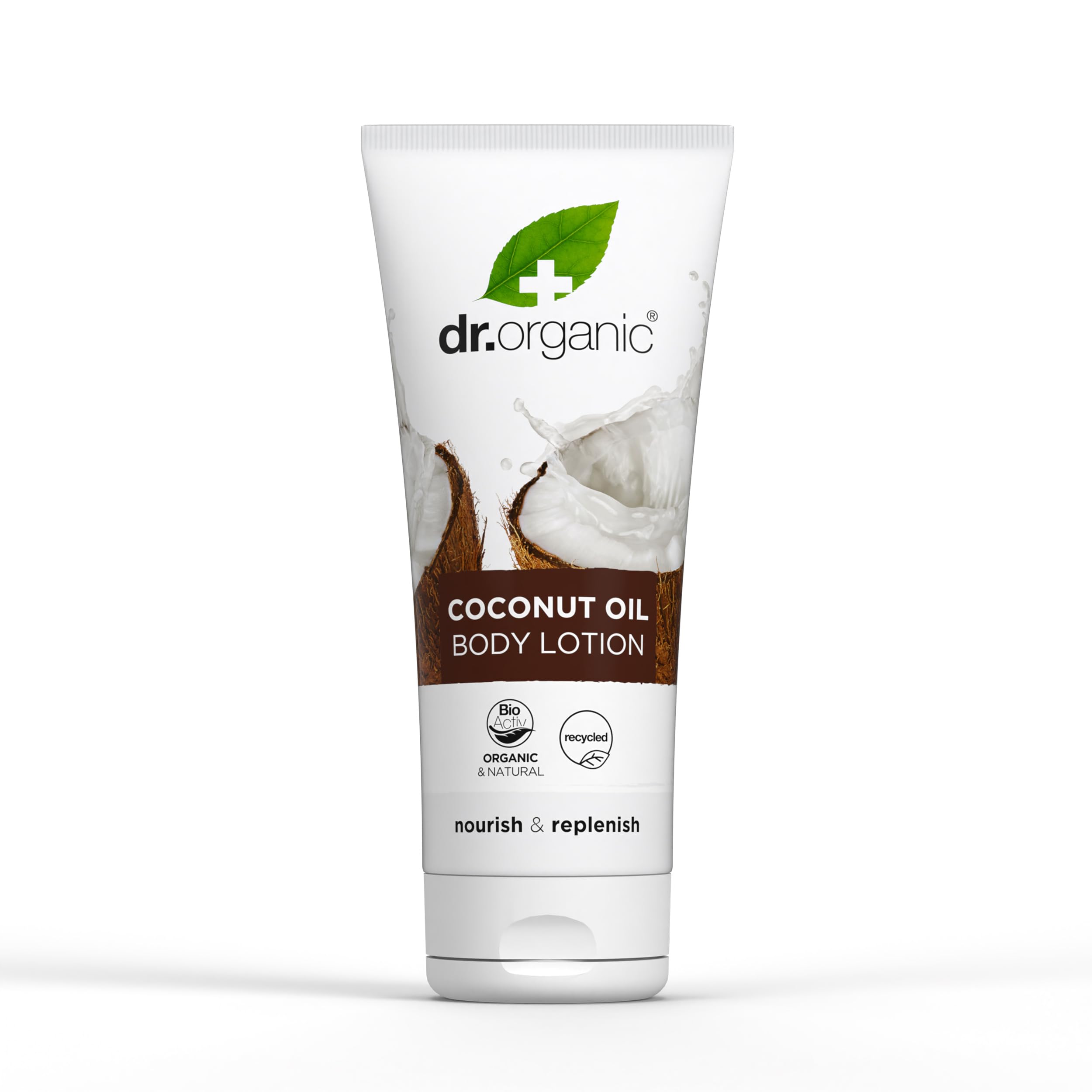 Dr Organic Coconut Oil Lotion, Moisturising, Dry Skin, Mens, Womens, Natural, Vegetarian, Cruelty-Free, Paraben & SLS-Free, Organic, 200ml, Packaging may vary
