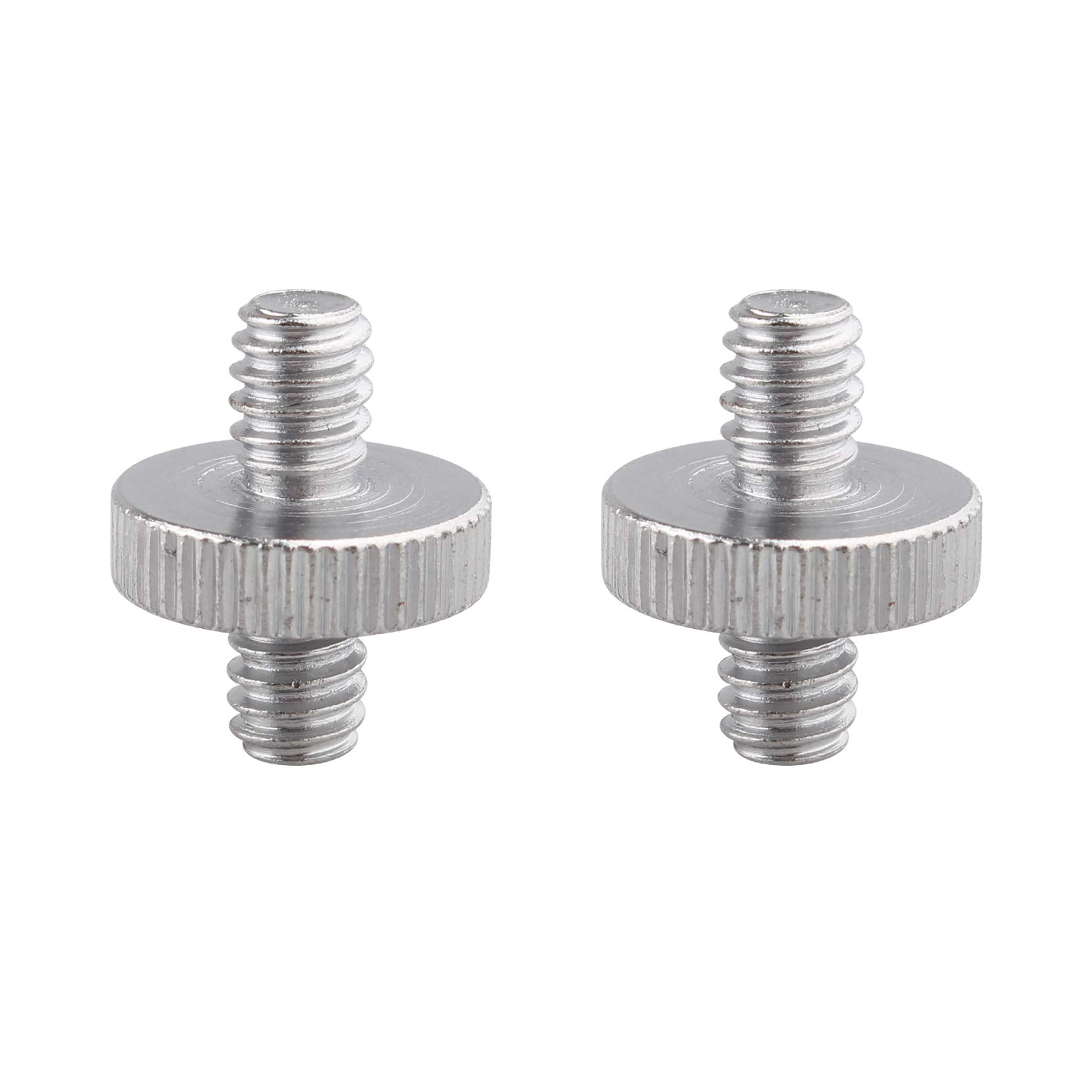Jopto 2Pcs 1/4 inch Male to 1/4 inch Male Metal Threaded Screw Adapter Tripod Screw Converter for Camera, Tripod, Monopod, Shoulder Rig, Light Stand, Camera Cage