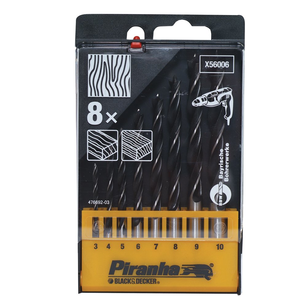 Piranha Bradpoint Drill Bit - Set of 8