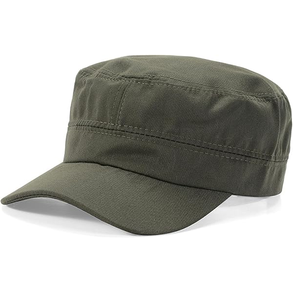 XYIYI Army Green Unisex Cotton Basic Cadet Army Cap Everyday