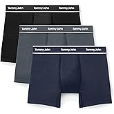 Tommy John Men's Essential Cool Cotton Stretch Boxer Brief Underwear - 6" 3-Pack, Breathable, Moisture-Wicking, Support Pouch