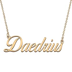 HUAN XUN Customized Custom Simple Any Name Necklace