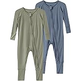 SUZEL Baby Viscose from Bamboo Footless Pajamas Boys Girls Zippy Pjs Sleep 'N Play Romper - 0-24 Months