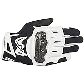 Alpinestars SMX-2 Air Carbon V2 Gloves - Black, Full-Grain Leather & 3D Mesh, Carbon Knuckle Protection, Touchscreen Compatible, Pre-Curved Design