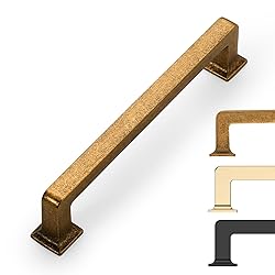 9BUILD 10 Pack Antique Brass Cabinet Pulls 5 Inch