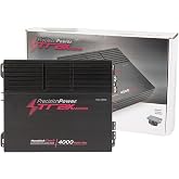 Precision Power Trax Micro Monoblock Class D Car Stereo Amplifier TM1.4000D &ndash; 4000W Single Channel Digital Subwoofer Amp with Wired Bass Control &amp; High-Level Inputs for Powerful Audio
