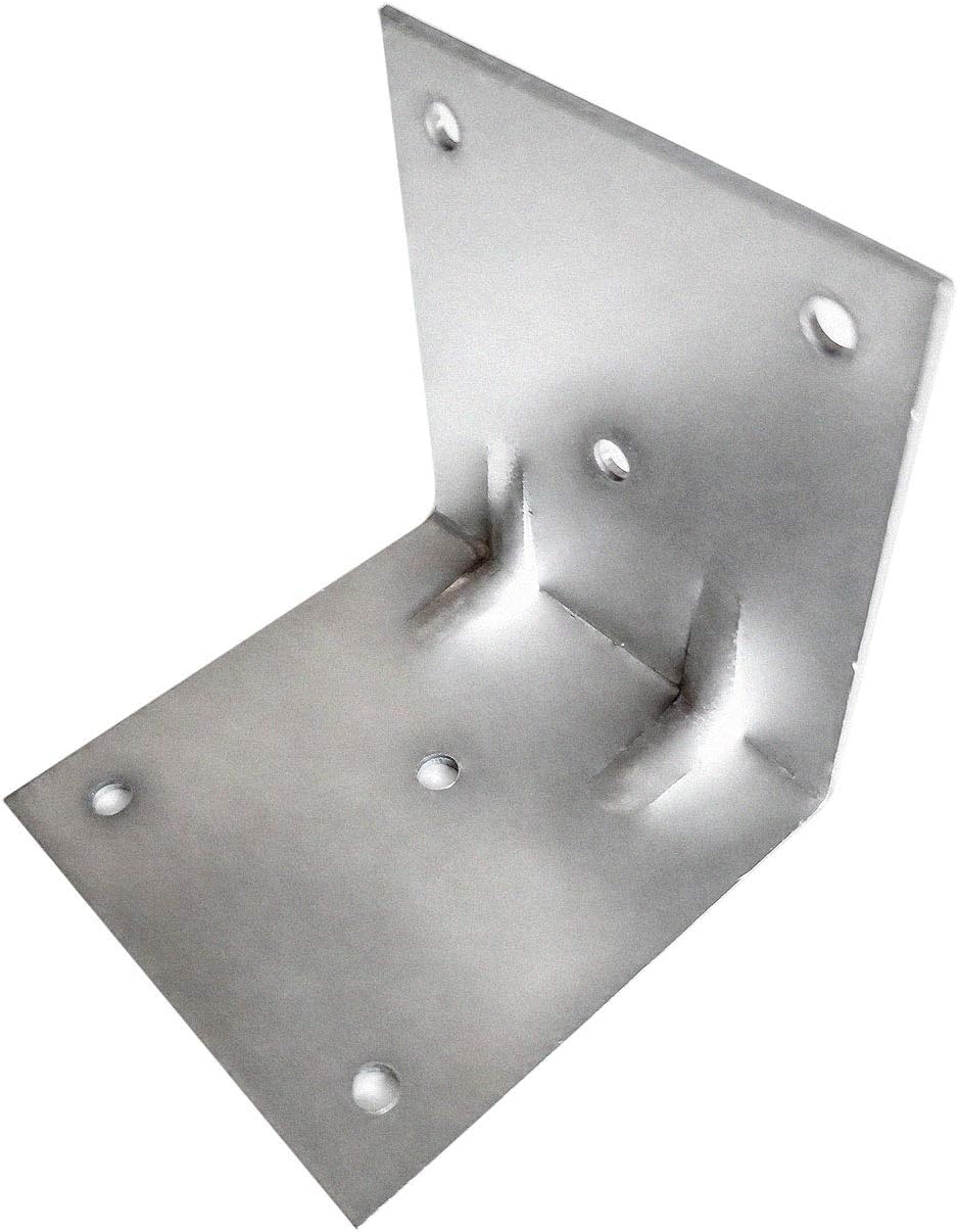 OMIDEAS 10 x Corner Brackets (70 x 70 x 70) Angle Reinforced Metal Braces Wood Timber Galvanised Steel Sheet Connecting Joining Fixing L Repair Connector - Image 3