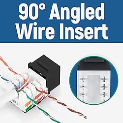 Everest Media Solutions 90° Angled CAT6A Keystone