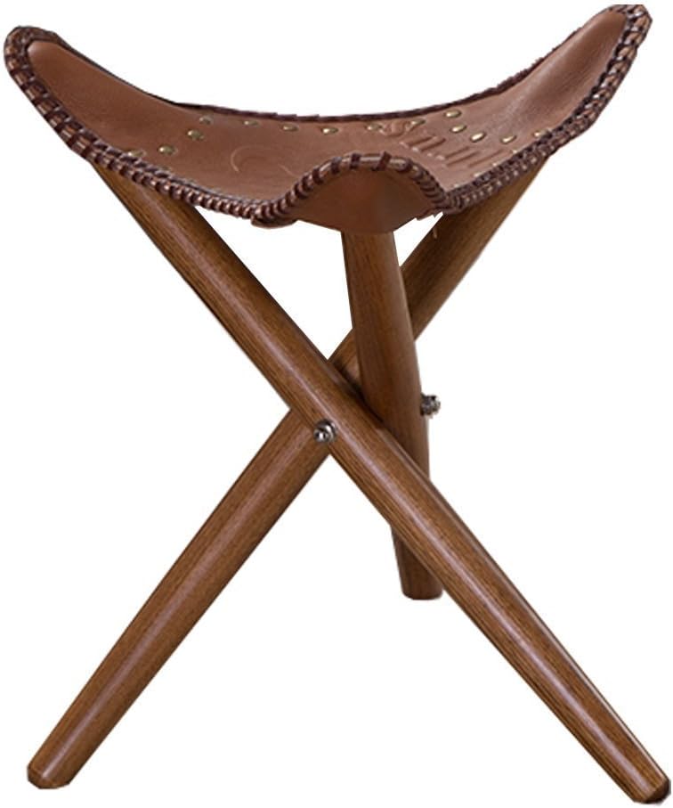 leather tripod stool