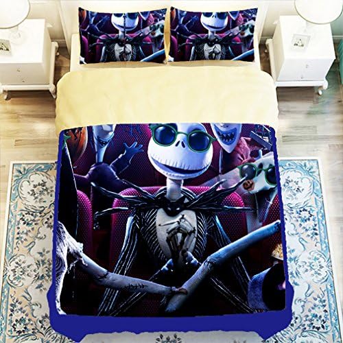 Deluxe the nightmare before christmas 3 Piece 200x230cm Duvet Cover Sets 2 Pillow Cases Queen Size