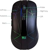 Rii RM200 Wireless Mouse Rechargeable 5 Button 2.4G USB Receiver RGB Light view 5