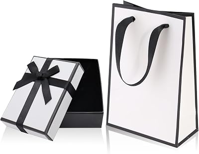 lvzhen Small Gift Box and Gift Bag 9x7x3cm Jewellery Gift Box