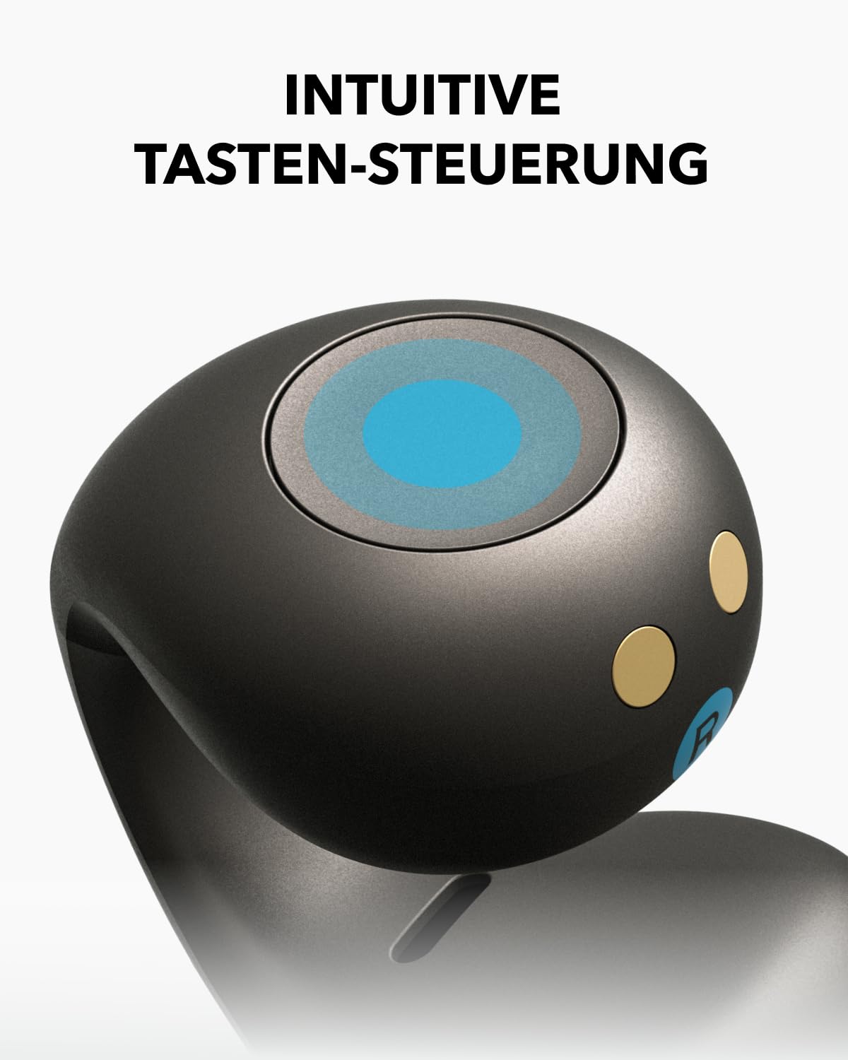 soundcore C40i von Anker, Open-Ear Earbuds, Clip-On Kopfhörer, flexibles Gelenk-Design, Tastensteuerung, federleichter Komfort, fester Halt mit ansteckbaren Ohrklammern, große Treiber für klaren Klang 5