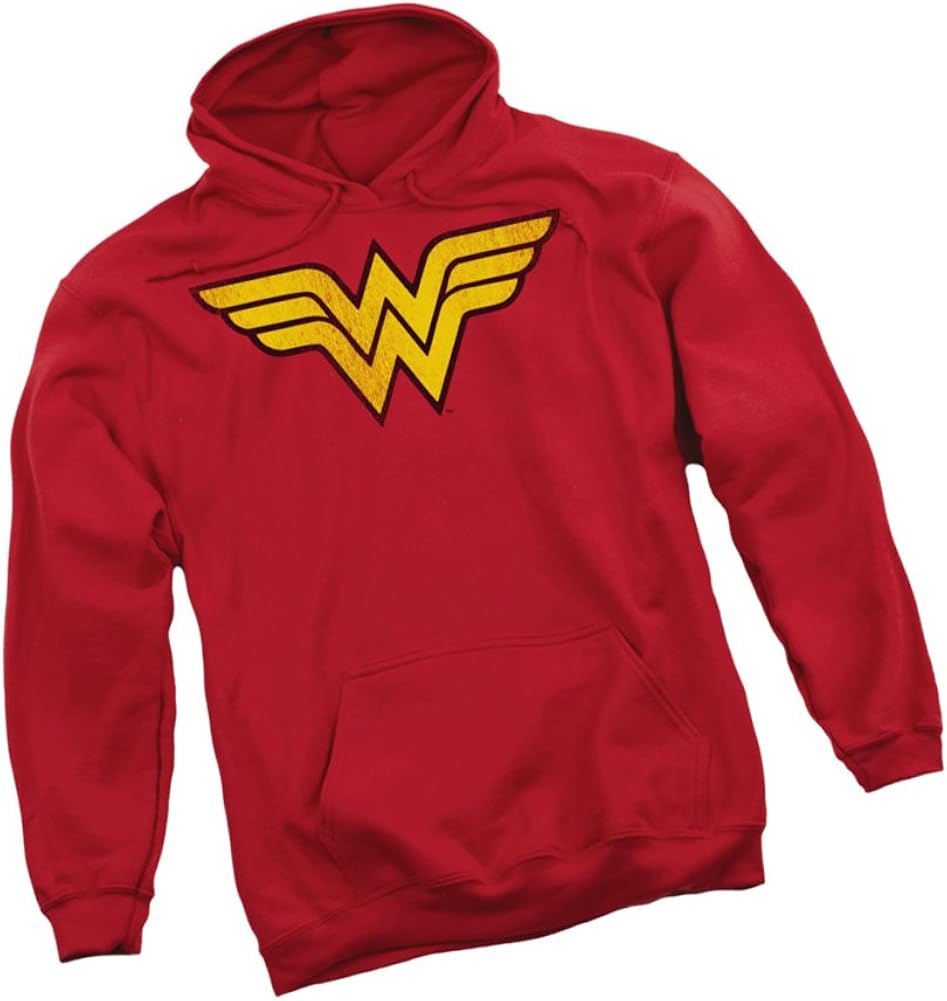 Distressed Logo Wonder Woman DC Comics Adult Hoodie