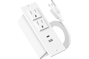 JGSTKCITY Conference Recessed Power Strip USB C Fast Charging,Furniture Recessed Outlet,Table Power Strip,Flush Mount for Side Table (White, 20W USB-C Port)